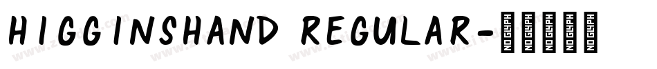 HigginsHand Regular字体转换
